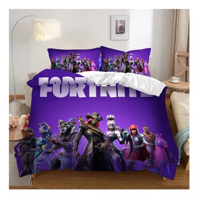 (King(220*240 cm), 2) Fortnite Bedding Single Double Cartoon Quilt Cover Kids Quilt Cover