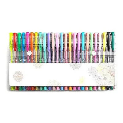 100 Pack Colours Gel Pens Set by Color Technik Individually Unique Best Colours Glitter Metallic