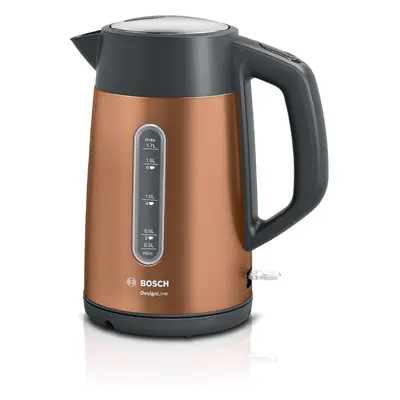 (Copper, DesignLine Collection) Stainless Steel Cordless Kettle, 1.7L, 3000W - Copper