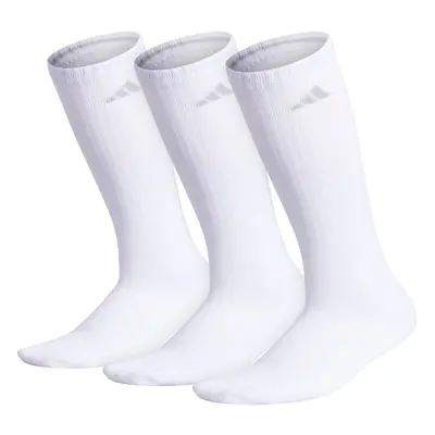 adidas Women's Cushioned Crew Socks (3-pair) White/Clear Onix Grey m