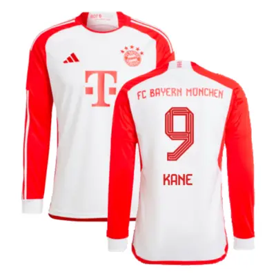 (XXL) Bayern Munich Long Sleeve Home Shirt (Kids) (Kane 9)