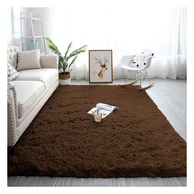 (Brown, x cm) Shaggy Non Slip Rugs Bedroom Living Room Area Rugs Hallway Runner Fluffy Carpets B