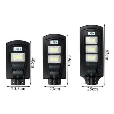 (Black, 150LED) 150/300/450LED Solar Street Light PIR Motion Sensor Outdoor Garden Road Wall Lam