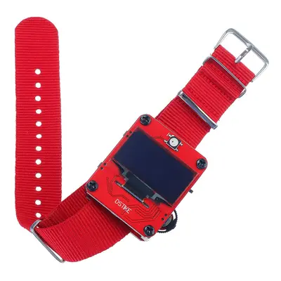 (Red) Red/Black Deauther Wristband /Deauther Watch NodeMCU ESP8266 Programmable WiFi Development