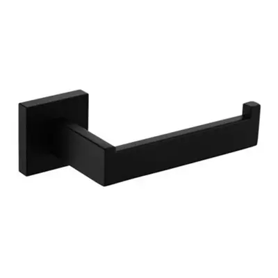 (Black) Stainless Steel Toilet Paper Holder Storage Shelf Wall Mounted Bathroom Rack