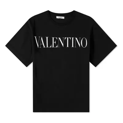 (ONI Black, L) Valentino Logo Print T-Shirt