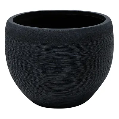 Stone Plant Pot 50x50x39 cm Black ZAKROS