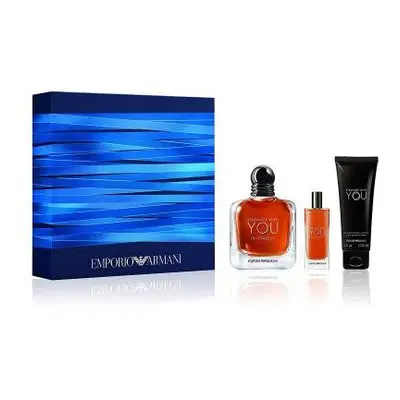 Armani Emporio Stronger With You Intensely Pcs Set: 3.4 Eau De Parfum Spray + 0.5 Oz Eau De Parf