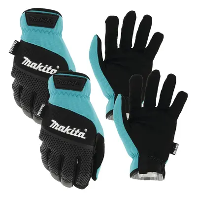 (Medium, Pairs) Makita Open Cuff Working Breathable Touchscreen Gloves ANSI EN388 Rated