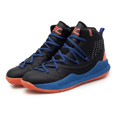 (black,blue, 36) Men&apos;s/women&apos;s High-top Fashion Basketball Shoes Non-slip Wear-resista