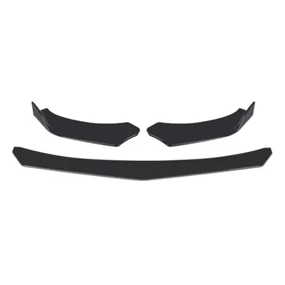 (black) Pieces Car Front Bumper Lip Body Kit Spoiler Splitter Abs Bumper Canard Lip Splitter Uni