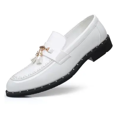 (white, 42) New Men&apos;s Business Dress Leather Shoes Luxury Fashion Groom Wedding Shoes Men I