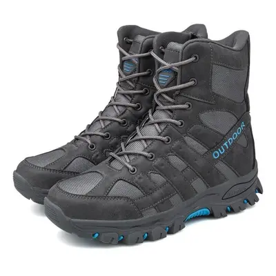 (grey, 44) Tuinanle Ankle Boots Men Outdoor Autumn Climbing Shoes Man Boots Winter Thickness Sho