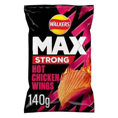 Walkers Max Hot Chicken Wings 140G (Pack of 10)