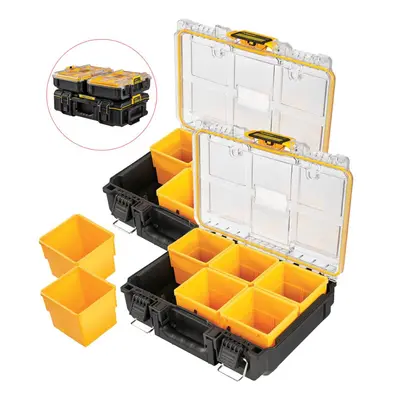 2X Dewalt Tough System 2.0 DWST83392-1 1/2 Width Deep Tool Organiser +6 Inserts