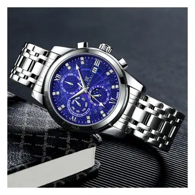 (blue) Weisikai 5008b Men Watches New Top Brand Luxury Men&apos;s Watch With Box Waterproof Lumi