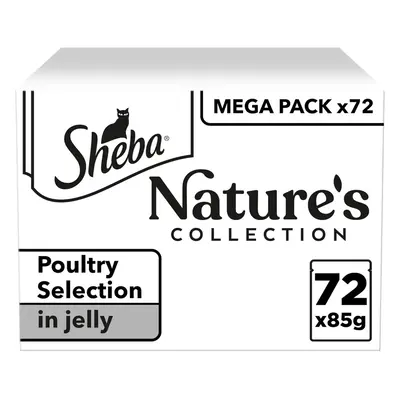 SHEBA Natures Collection Cat Pouches Poultry Collection in Jelly 72x85g pack