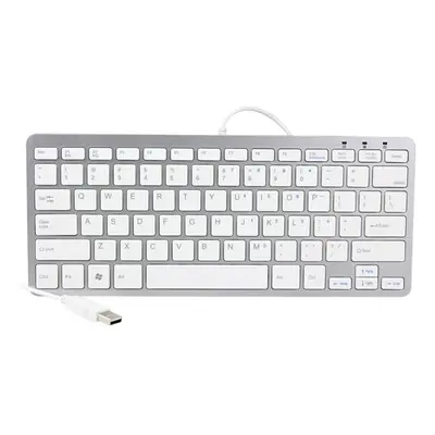 iKKEGOL Mini USB Slim Wired Key Small Super Thin Compact Keyboard for Desktop Laptop PC Win US L