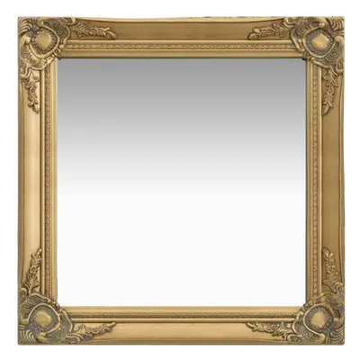 vidaXL Wall Mirror Baroque Style 60x60 cm Gold Hanging Mirror Antique Mirror