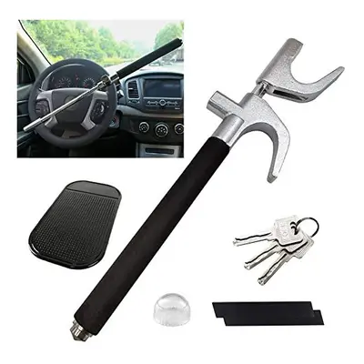 Steering Wheel Lock, Universal Car Lock, Retractable Lock for Cars Anti-Theft with Laser Keys, H