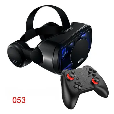 (053, Black) VR Smart Glasses Headset with Controller Inch