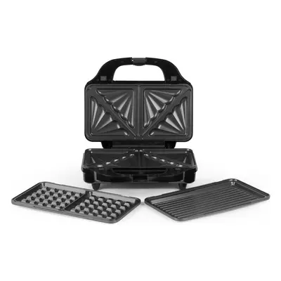 (3 In Snack Maker) 3-In-1 Snack Maker - Sandwich Toaster, Waffle Maker, Panini Press Grill, Incl