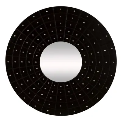 Premier Housewares Wall Mirror Black Round Mirror For Bedroom / Hallway / Bathroom Luxurious and