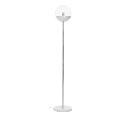 Minimalist Chrome Finish Metal Floor Lamp, Sturdy And Stable Bedroom Lamp, Versatile Tall Living