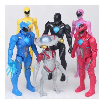 6pcs/set Power Rangers Articulated Movable Doll Toy