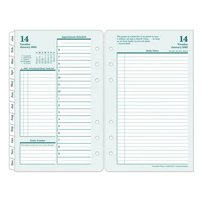 FranklinCovey - Original Two Page Per Day Ring-Bound Planner (Compact Jan - Dec 2025)