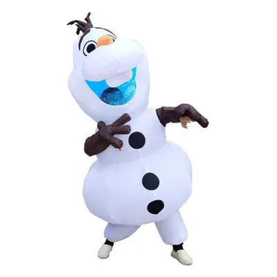 Adult Inflatable Olaf Snowman Costume Halloween Party Blow up Outfit Fancy Dress