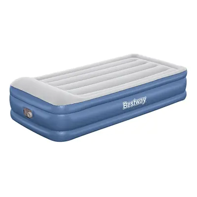 Bestway Tritech Inflatable Twin Sized Airbed Home Air Mattress with Air Pump