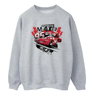 (L, Sports Grey) Disney Womens/Ladies Cars Lightning McQueen Collage Sweatshirt