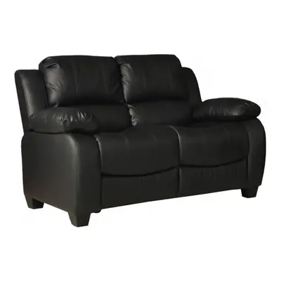 Valerie Black Leather Seater Sofa