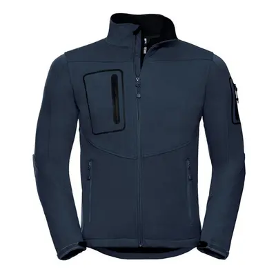 (L, French Navy) Russell Mens Sports Soft Shell Jacket