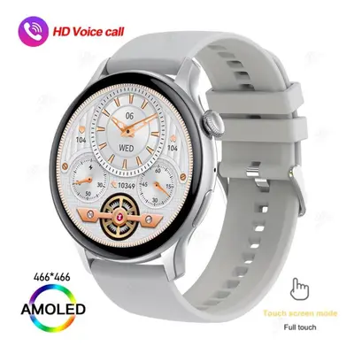 (silver, Silicon) Sacosding New Women 466*466 Amoled 1.43" Screen Nfc Heart Rate Blood Pressure 