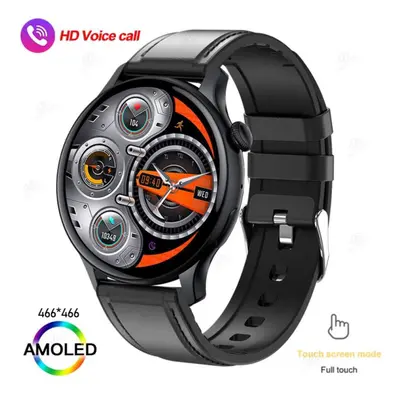 (black, Leather) Sacosding New Women 466*466 Amoled 1.43" Screen Nfc Heart Rate Blood Pressure B