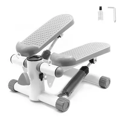 (grey) Lcd Display Mini Bicycle Pedal Stepper Fitness Machine Slimming Treadmill Workout Stepper