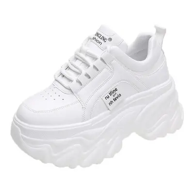 (white, 39) White Black Chunky Sneakers Women Spring Autumn Thick Bottom Dad Shoes Woman Fashion