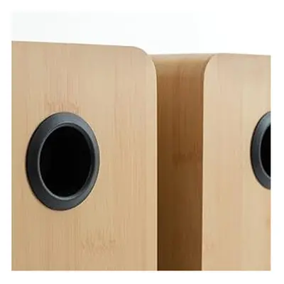 (Wood) Bluetooth Bookshelf Speakers - Compact, Mains Powered Dual Speaker System