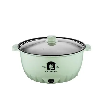 (green, 28cm) Multifunctional Non-stick Electric Frying Pan Electric Heating Pot Electric Skille