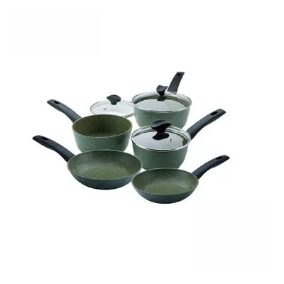 Prestige Eco Piece Cookware Set Green Recycled Aluminium Non Stick Induction