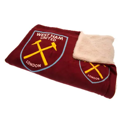 West Ham United FC Sherpa Fleece Blanket