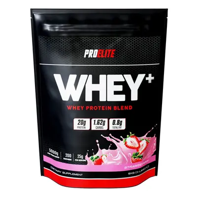 (Strawberry, 5Kg) Pro Elite Whey Plus Protein 5Kg