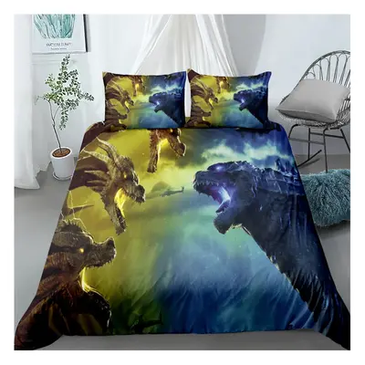 (Style 05, Double) Godzilla Bedding Single Double Duvet Cover Set UK