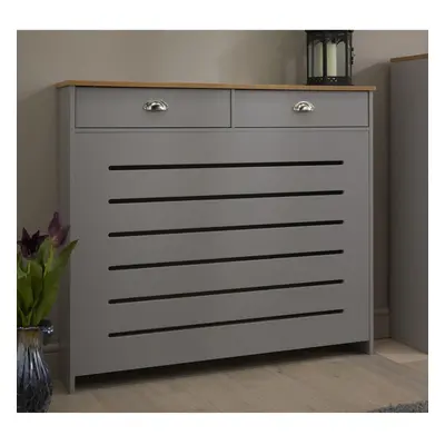 Vale Designs Storage Radiator Cover with Drawers - Grey Medium x 815mm