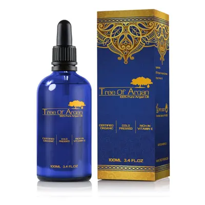 Argan Oil - 100% Pure Organic Cold Pressed Produced and Bottled in Morocco Perfect for Skin, Hai