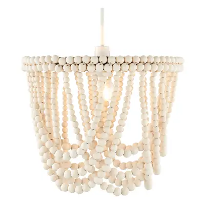 Litecraft Pilli Light Shade Beaded Easy Fit Ceiling Lampshade Natural