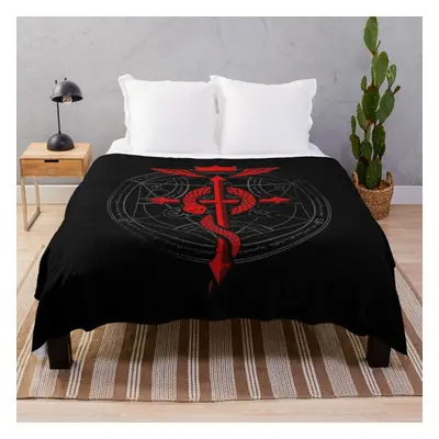 Fleece Throw Blanket FullMetal Alchemist Flamel for Sofa Couch Kids x Inches