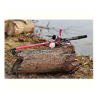 Matt Hayes Adventure (1.8m/6ft) KIDS PIGGSY Fish4Fun Pink Telescopic Rod/Matching Reel/Line Spin